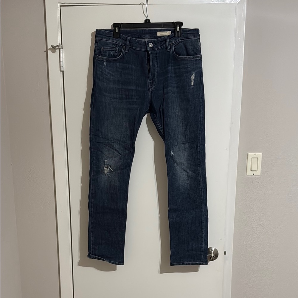 All Saints Blue Straight Jeans Classic Style